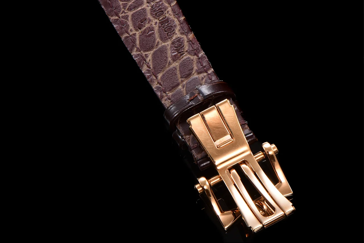 Patrimony Perpetual Calendar Ultra-Thin Black Dial in Pink Gold with Diamond Bezel