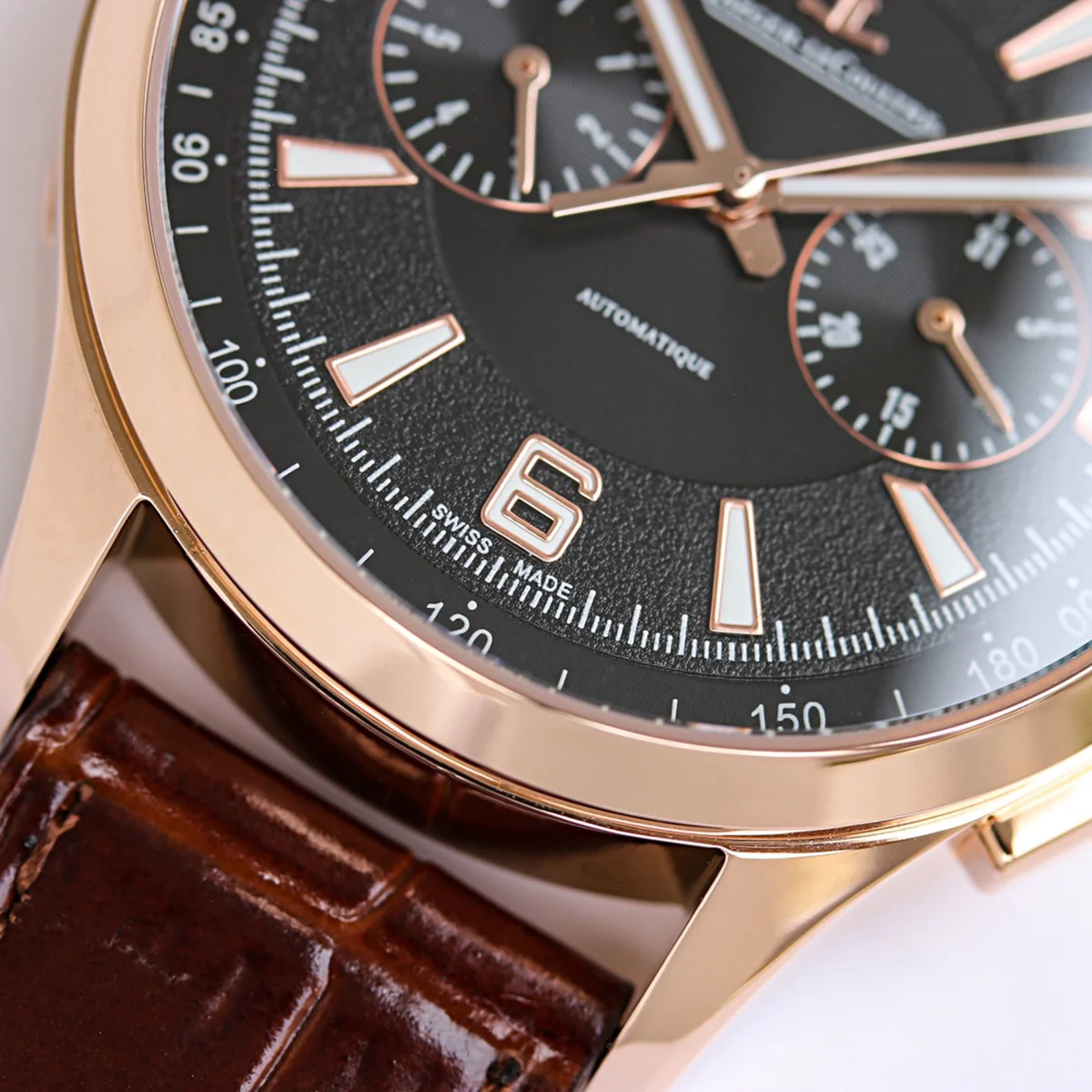 Polaris Chronograph Black Dial in Pink Gold Ref. Q9022450