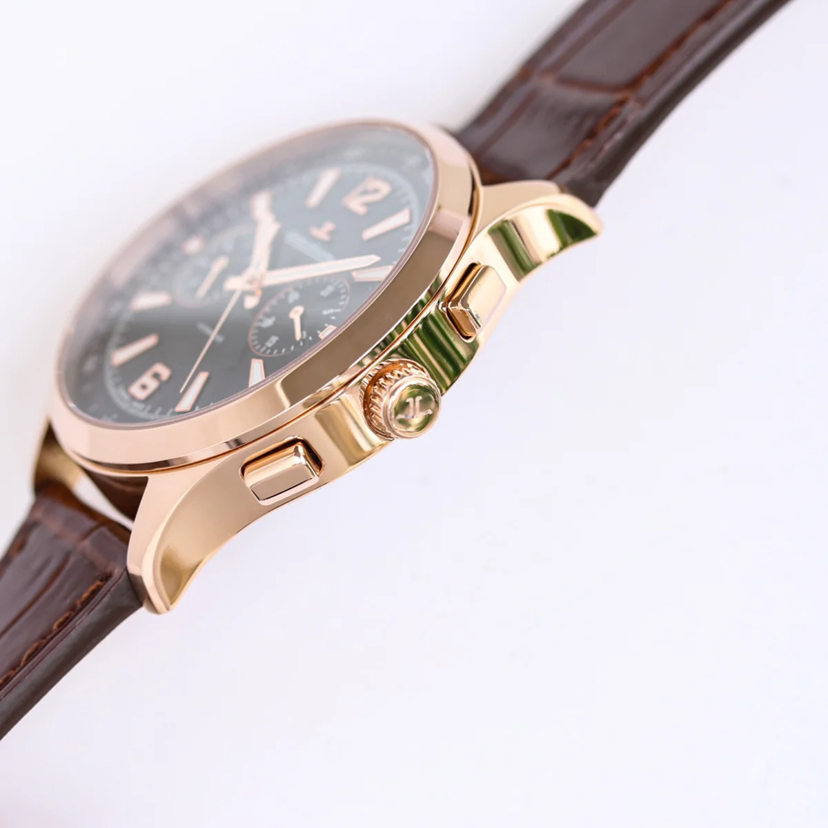 Polaris Chronograph Black Dial in Pink Gold Ref. Q9022450