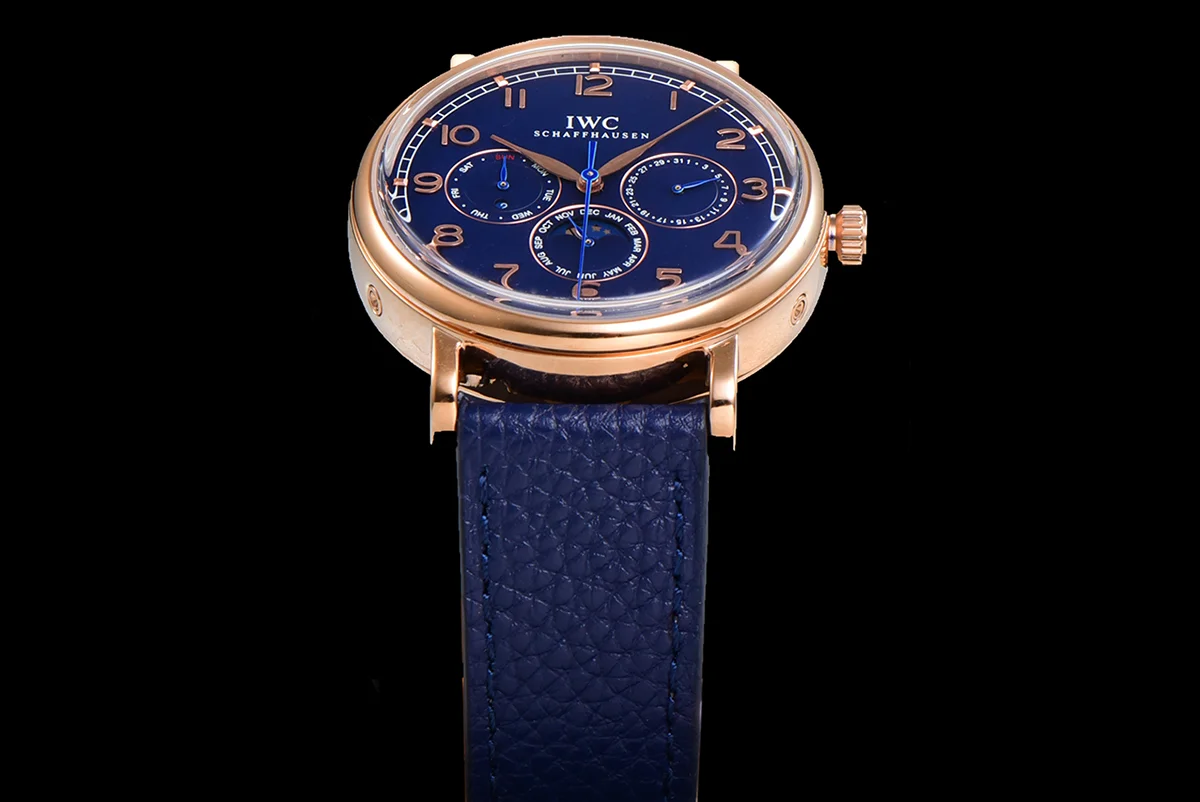 Portofino Perpetual Calendar IW3446 Blue Dial in Rose Gold