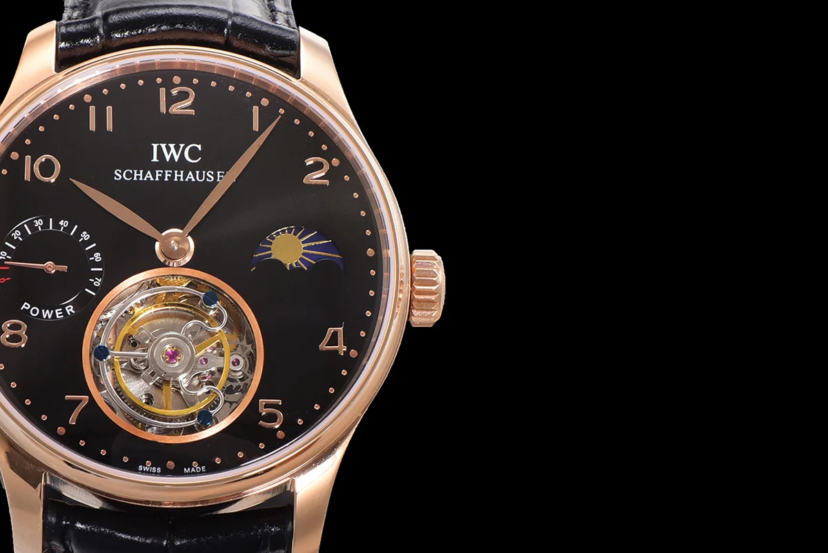Portugese Tourbillon Black Dial on Rose Gold
