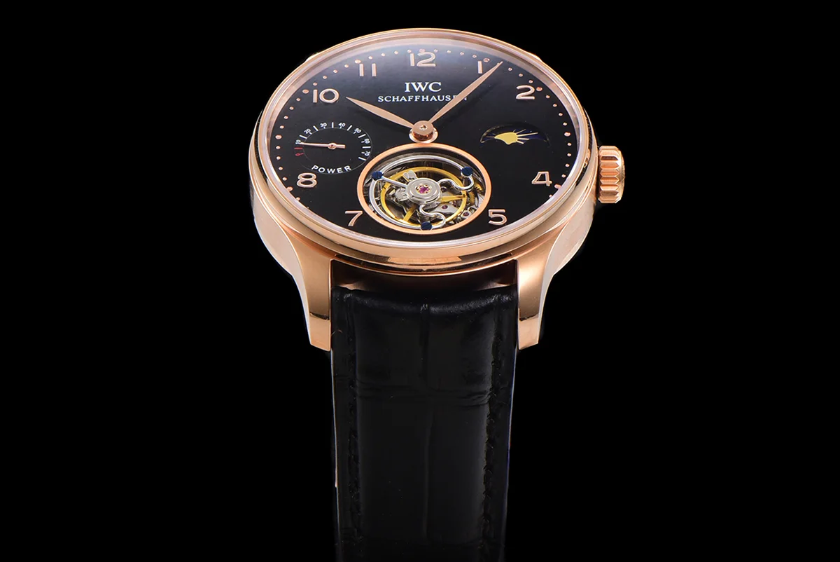 Portugese Tourbillon Black Dial on Rose Gold