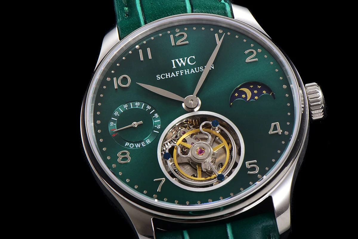 Portugese Tourbillon Green Dial on Steel