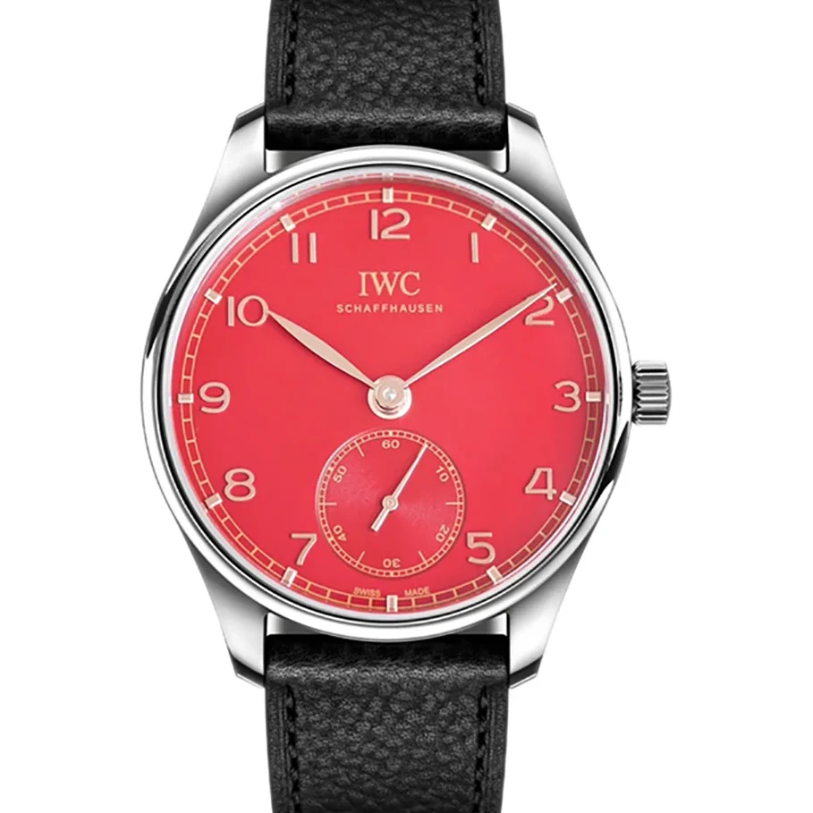 Portugieser Automatic 40 IW3583 Red Dial in Steel