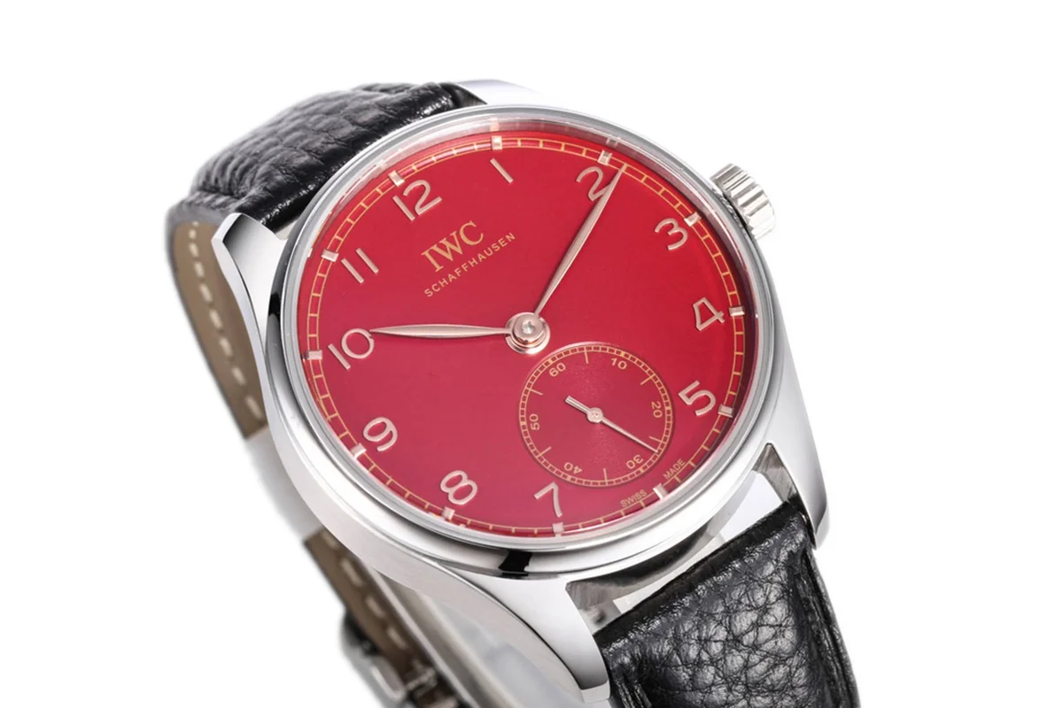 Portugieser Automatic 40 IW3583 Red Dial in Steel