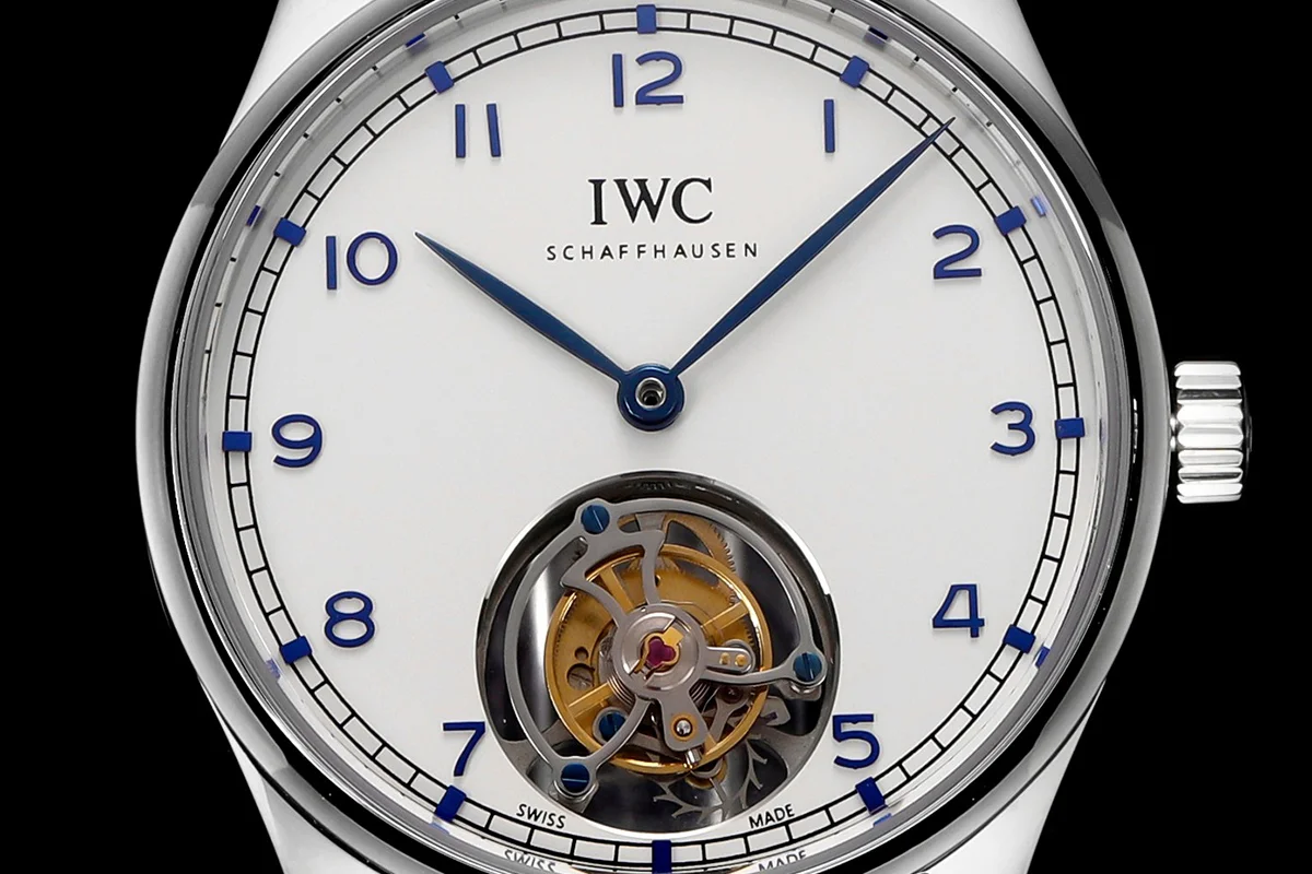 Portugieser Hand-Wound Tourbillon White Dial in Steel IW5458