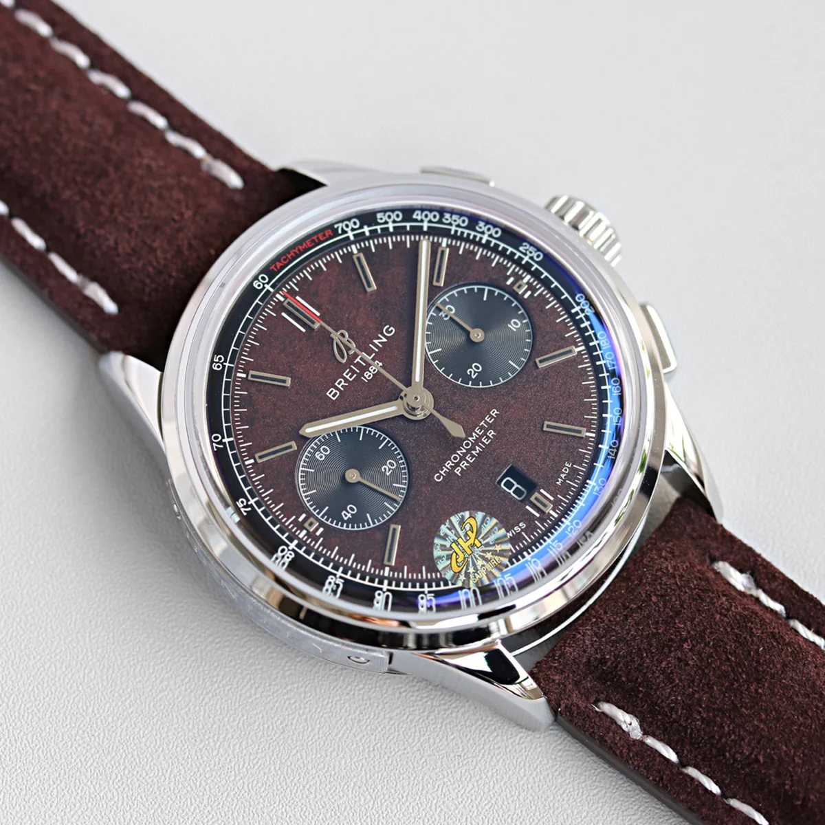Premier B01 Chronograph 42 Bentley Centenary Brown Dial in Steel Ref. AB01181A1Q1X1