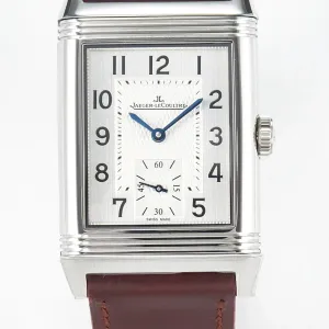 Reverso Classic Duoface Small Seconds SS MGF Best Edition White Guilloché Dial on Red Leather Strap A854A