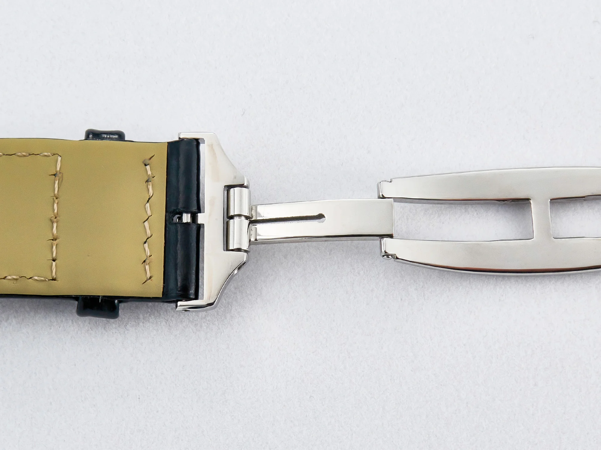 Reverso Classic Duoface Small Seconds SS MGF Best Edition White Guilloché Dial on Black Leather Strap A854A