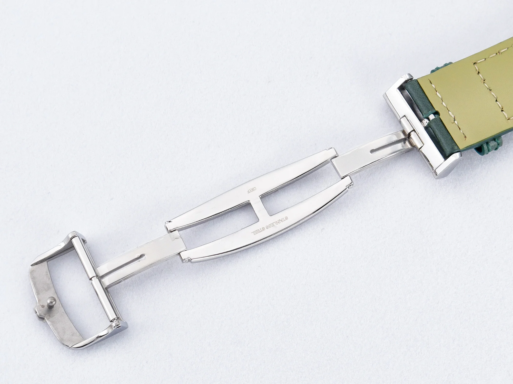 Reverso Classic Duoface Small Seconds SS MGF Best Edition White Textured Dial on Black Leather Strap A854A