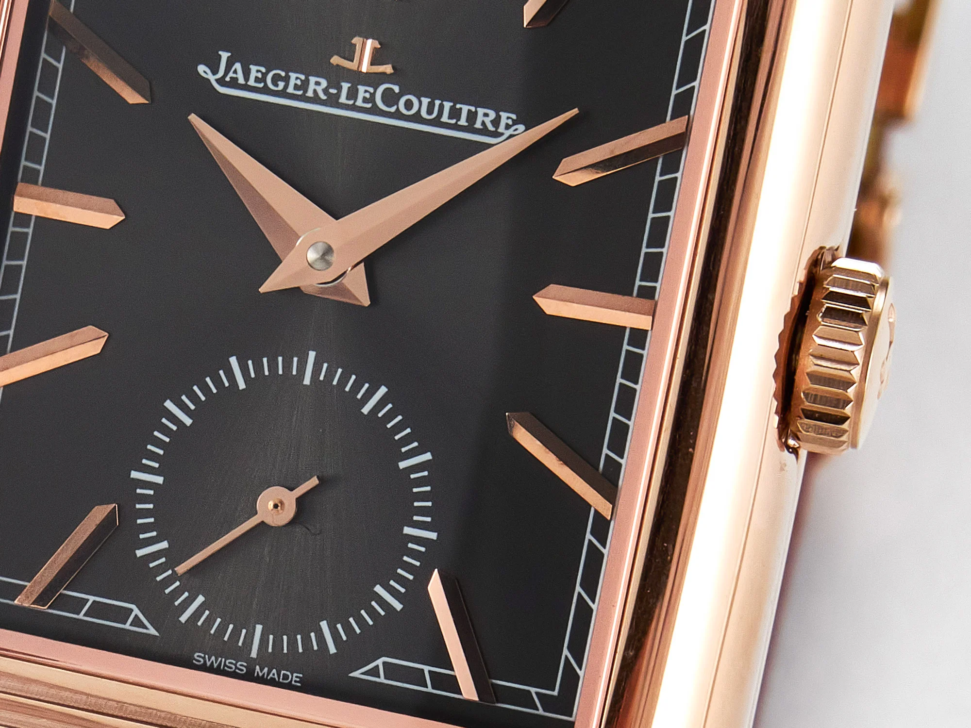Reverso Tribute Duoface Small Seconds RG MGF Best Edition Black Dial on Red Leather Strap A854A