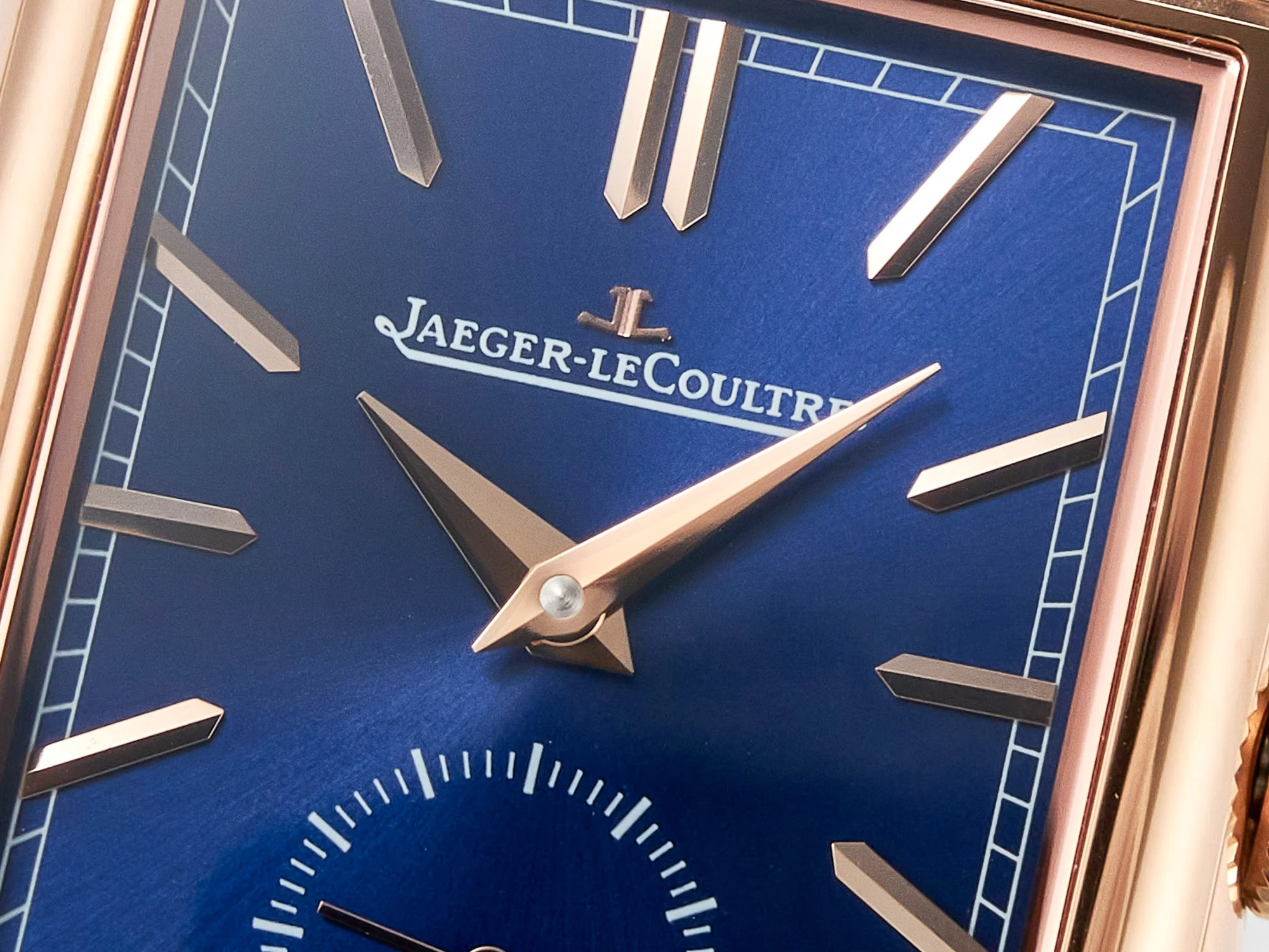 Reverso Tribute Duoface Small Seconds RG MGF Best Edition Blue Dial on Blue Leather Strap A854A