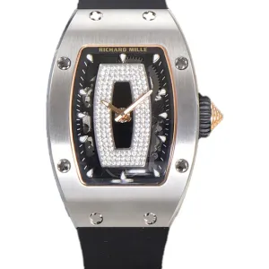 RM 007 Automatic Ladies in Steel on Black Rubber Strap