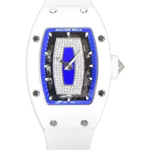 RM 007 Automatic Ladies White Ceramic Blue