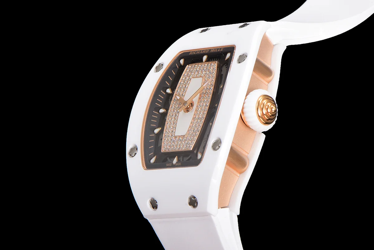 RM 007 Automatic Ladies White Ceramic White Lips