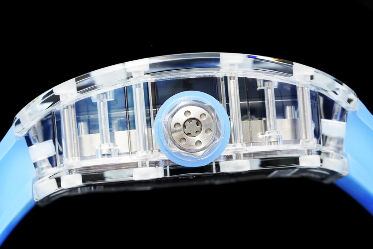 RM 012-01 Tourbillon Sapphire on Blue Rubber Strap