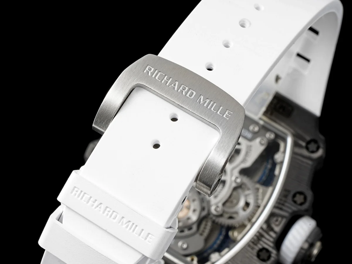 RM 021-01 Tourbillon Aerodyne on White Rubber Strap