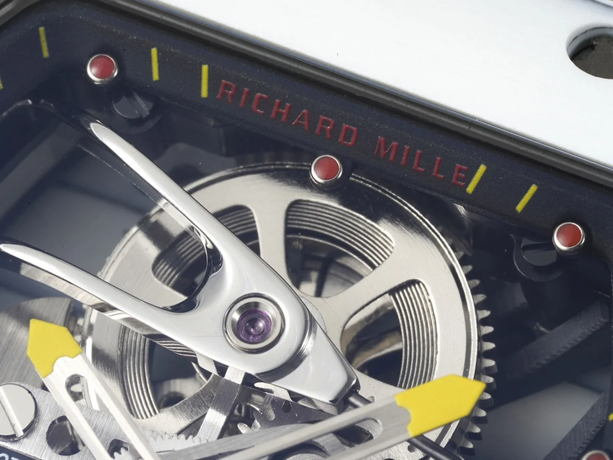 RM 027-02 Tourbillon Rafael Nadal White NTPT on Black Rubber Strap