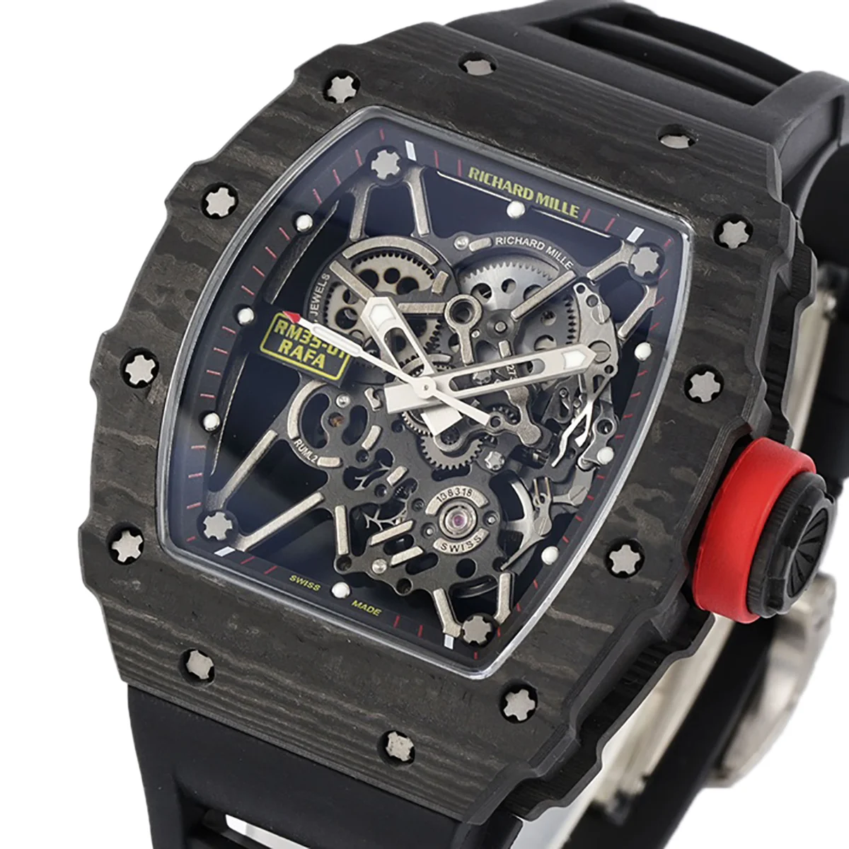 RM 035-01 Rafael Nadal NTPT Carbon on Black Rubber Strap (Sonic)