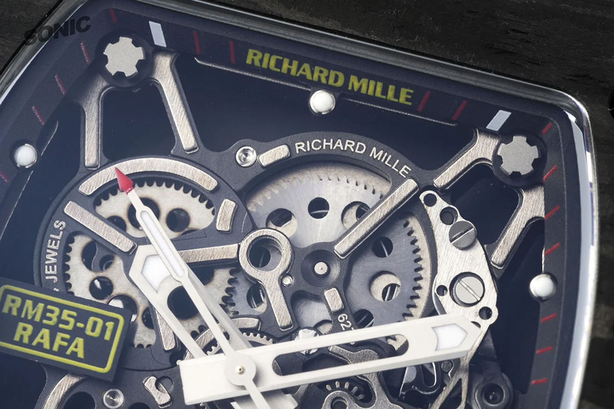 RM 035-01 Rafael Nadal NTPT Carbon on Orange Rubber Strap (Sonic)