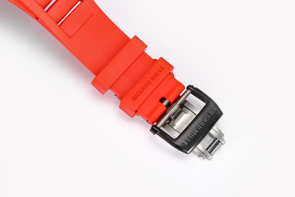 RM 055 Bubba Watson in NTPT Carbon Red Rubber Strap