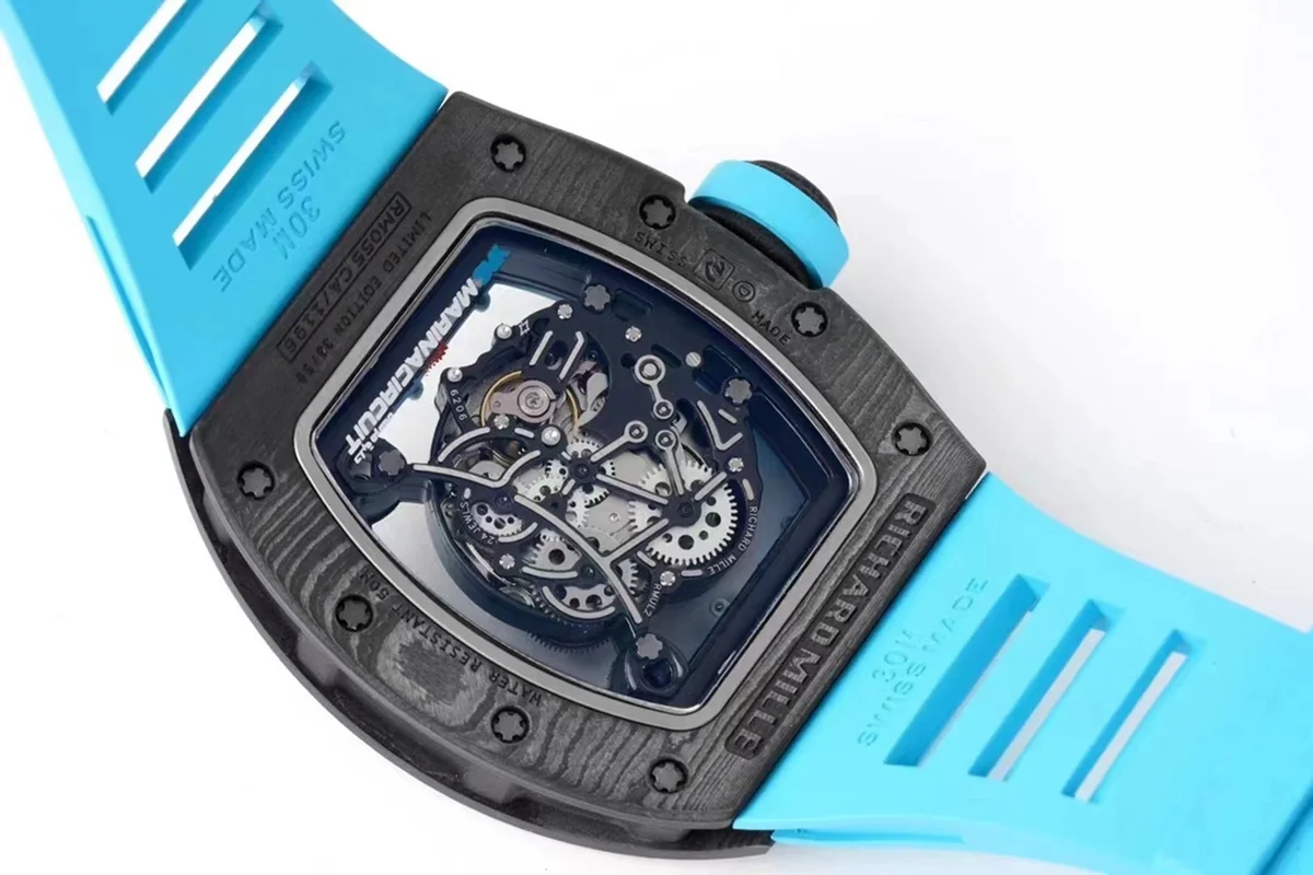 RM 055 Bubba Watson “Yas Marina Circuit” NTPT on Blue Rubber Strap RMUL2