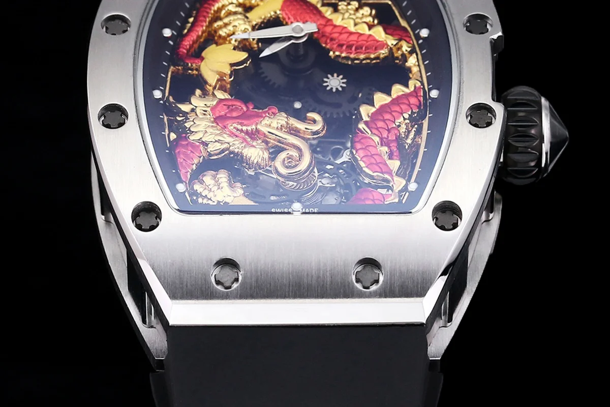 RM 057 Tourbillon Dragon in White Gold