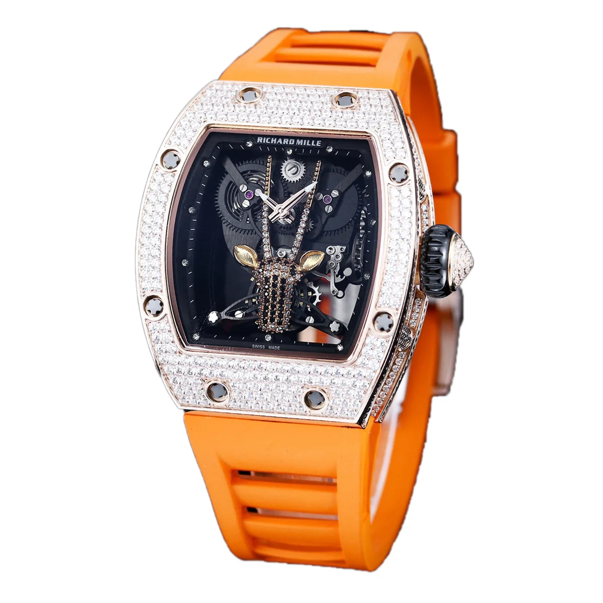 RM 51-05 Oryx Tourbillon in Rose Gold with Diamond Bezel