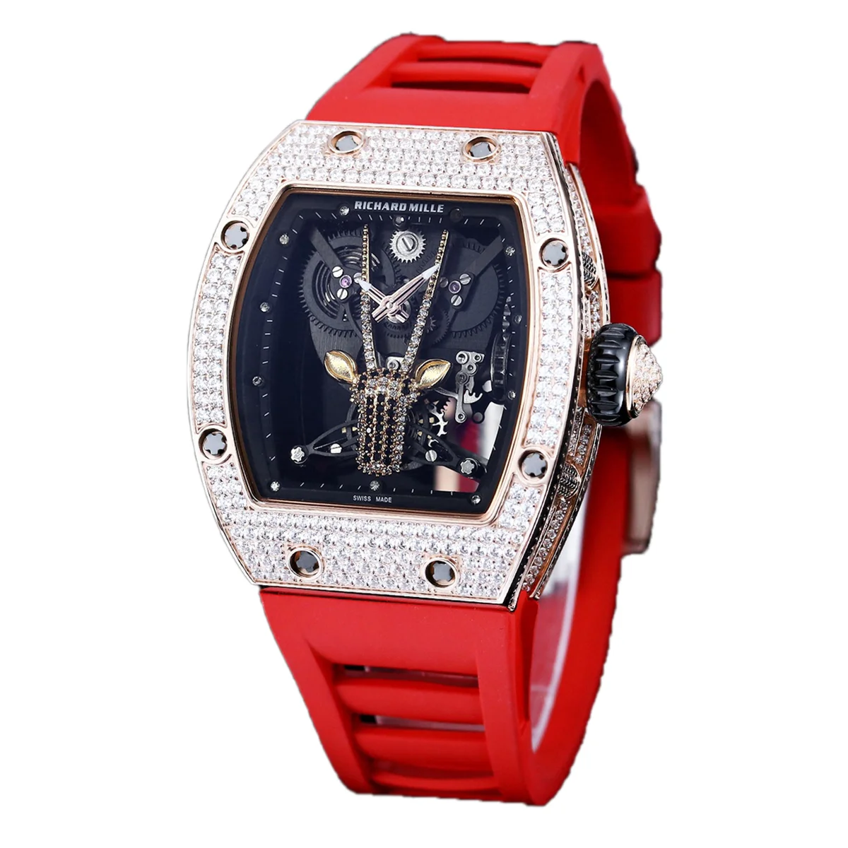 RM 51-05 Oryx Tourbillon in Rose Gold with Diamond Bezel
