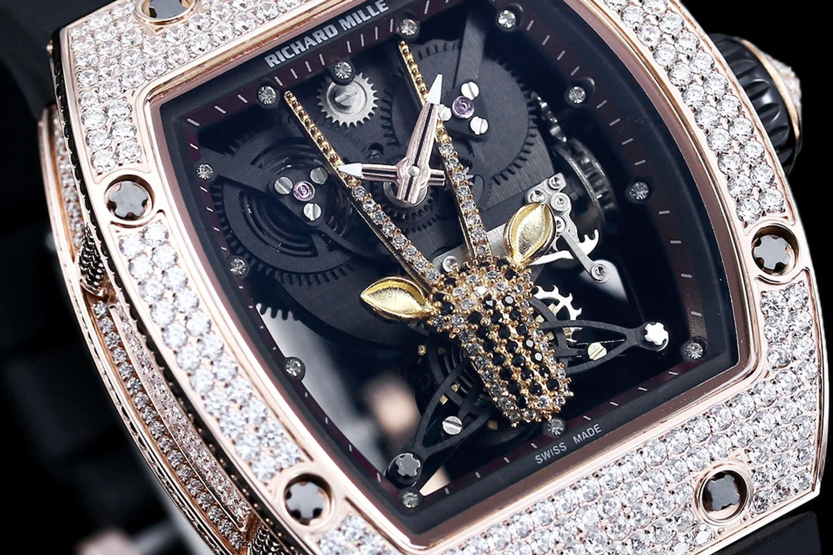 RM 51-05 Oryx Tourbillon in Rose Gold with Diamond Bezel