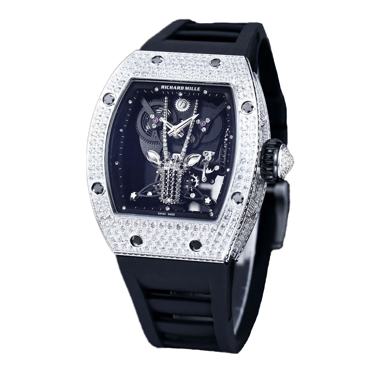 RM 51-05 Oryx Tourbillon in Steel with Diamond Bezel
