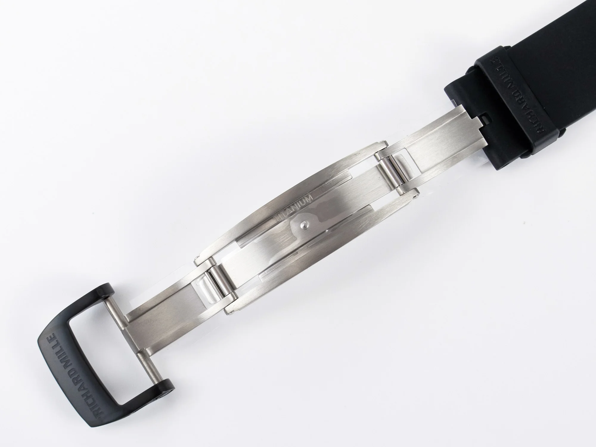 RM035-02 Black Ceramic SONIC Best Edition Skeleton Dial on Black Rubber Strap Clone RMUL1