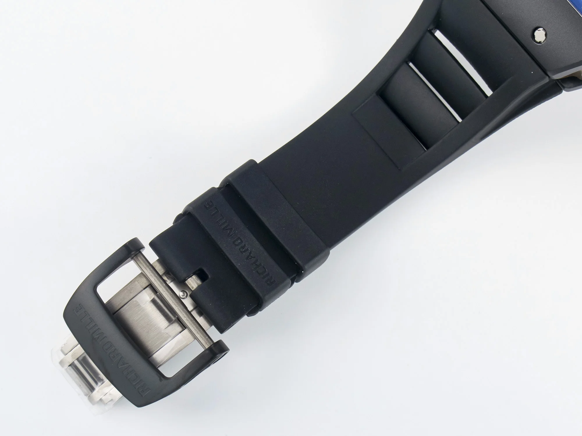 RM035-02 RG Black Ceramic SONIC Best Edition Skeleton Dial on Black Rubber Strap Clone RMUL1