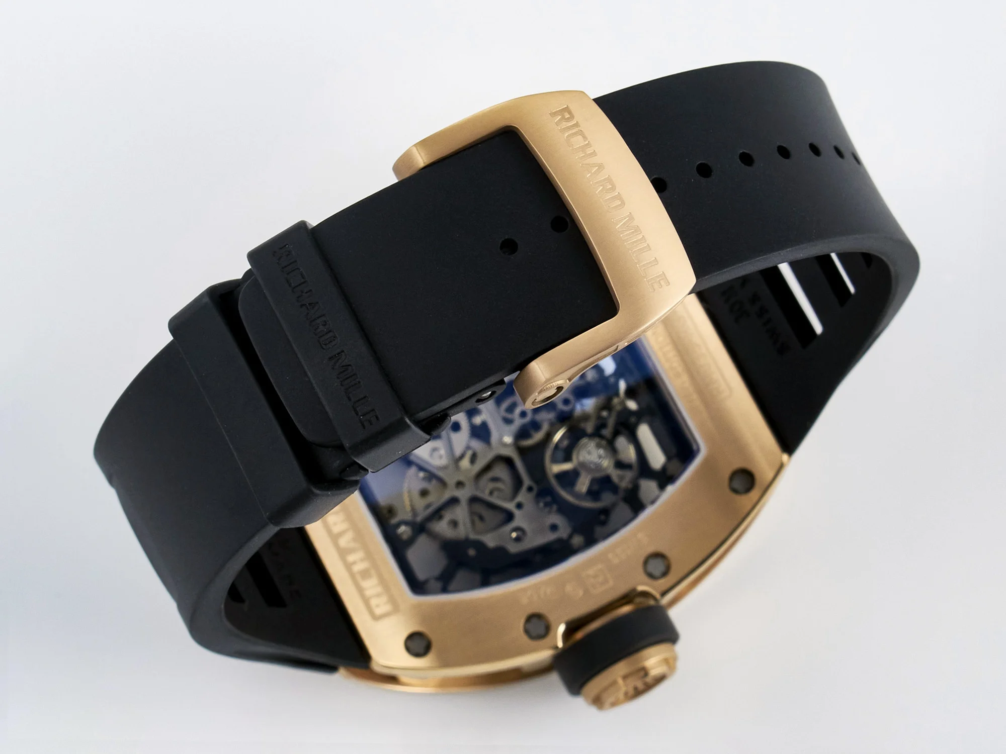 RM035-02 RG SONIC Best Edition Skeleton Dial on Black Rubber Strap Clone RMUL1