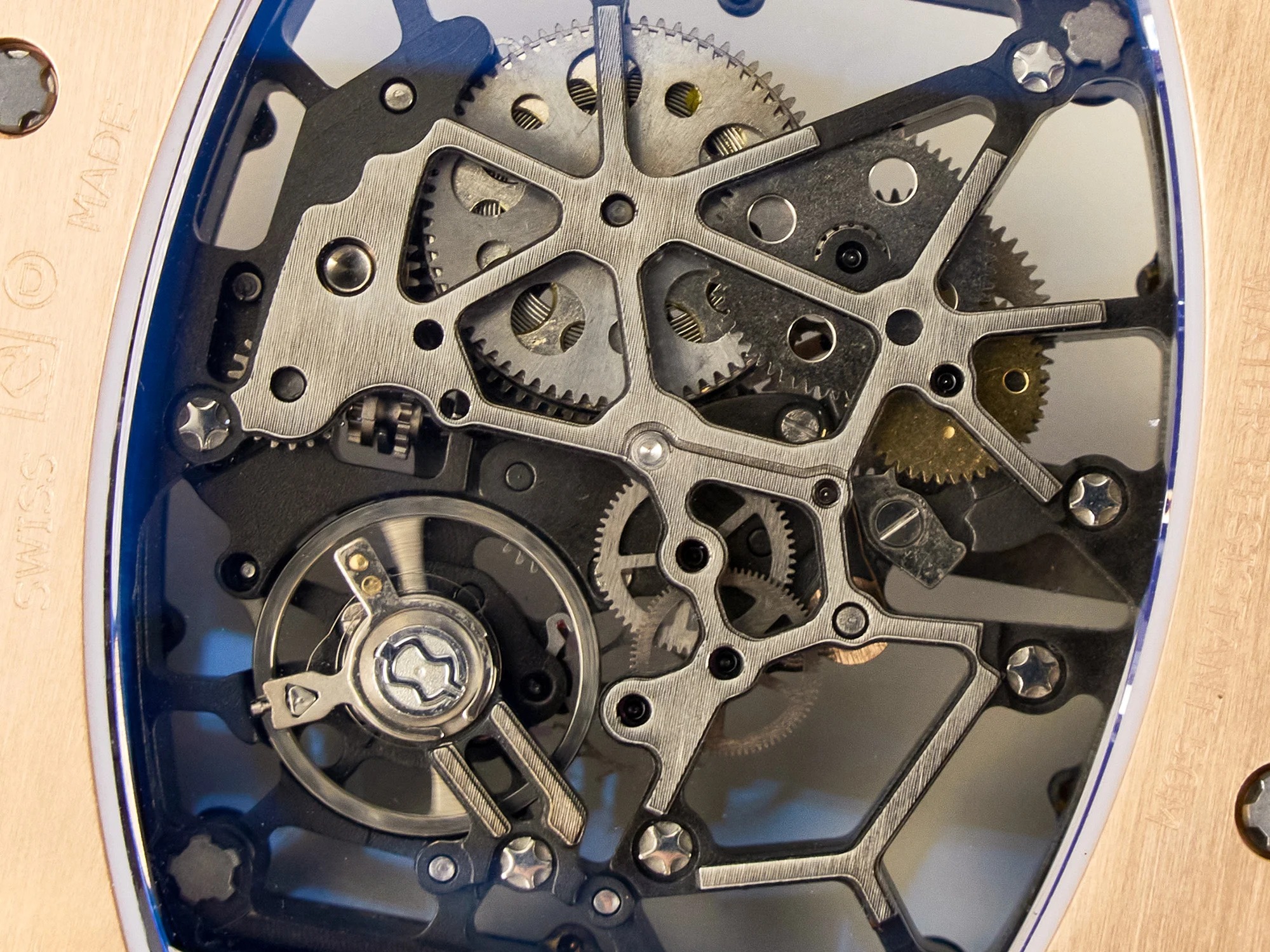 RM035-02 RG SONIC Best Edition Skeleton Dial on Black Rubber Strap Clone RMUL1
