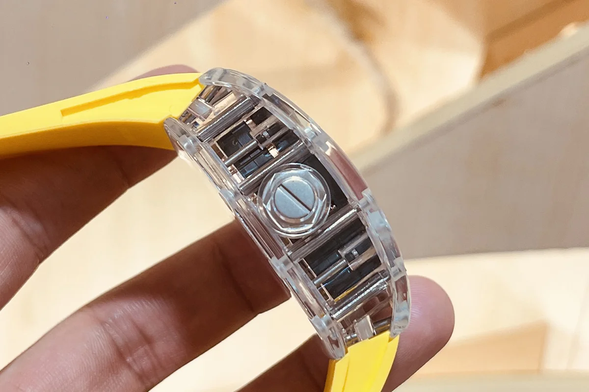 RM047 Tourbillon Samurai Sapphire on Yellow Rubber Strap
