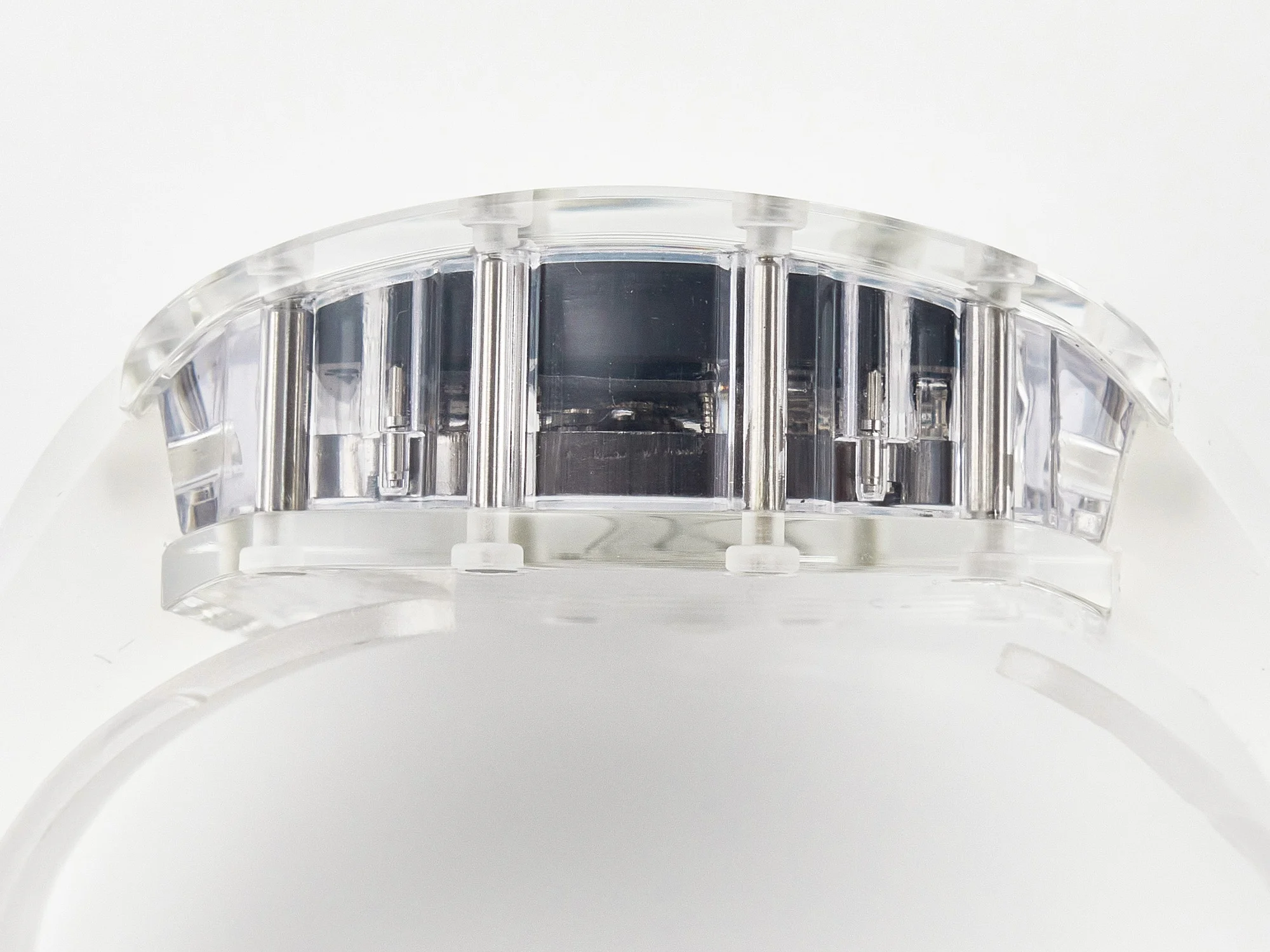 RM27-03 White Transparent Tourbillon MSF Best Edition Skull Dial on White Rubber Strap