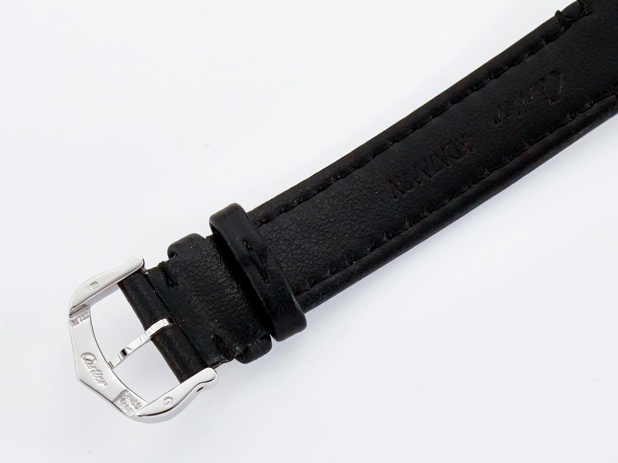 Ronde De Cartier 29mm DRF 1:1 Best Edition Sandblasted Silver-Plated White Dial on Black Leather Strap Ronda Quartz