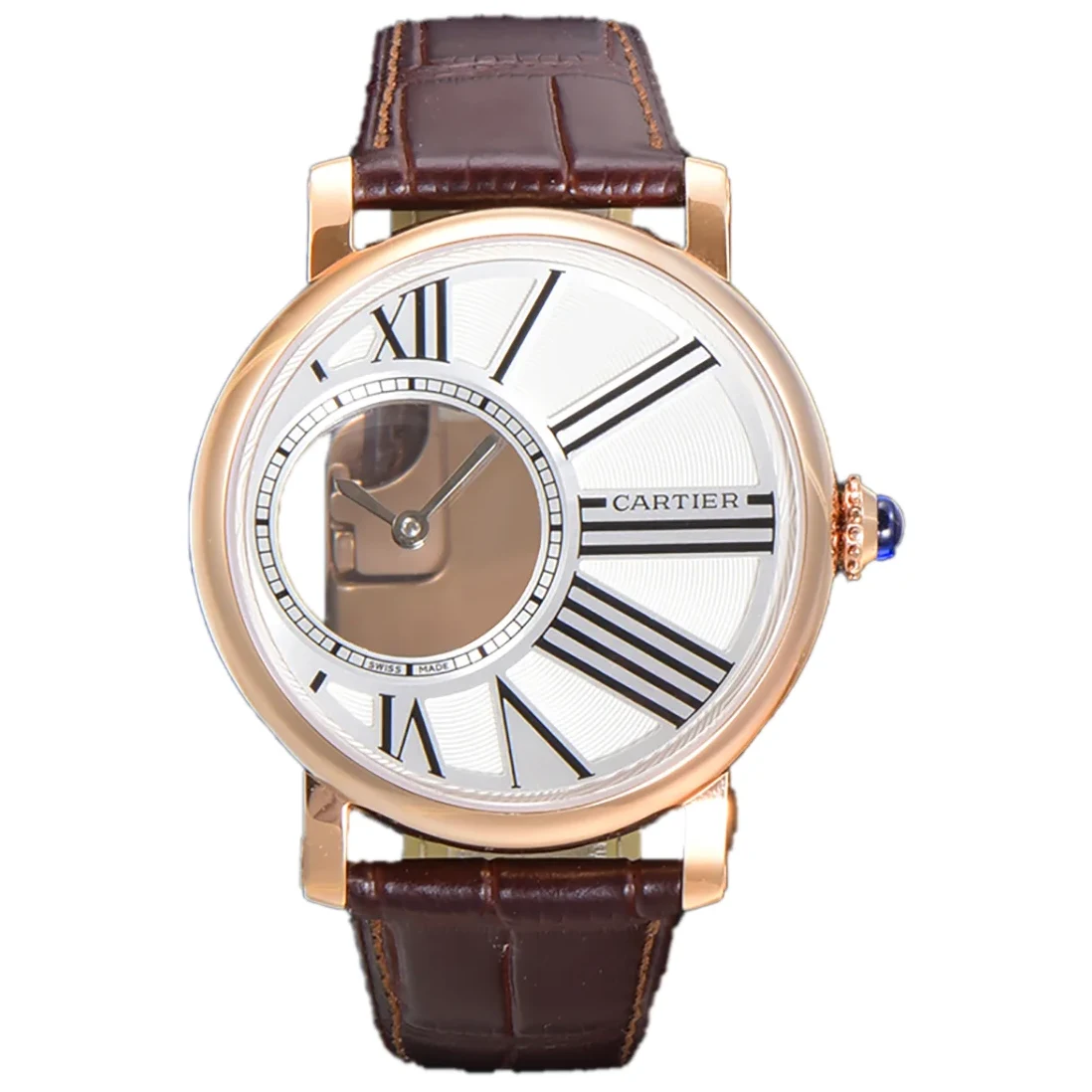 Rotonde De Cartier White Dial in Rose Gold