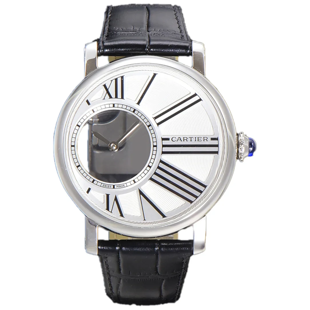 Rotonde De Cartier White Dial in Steel
