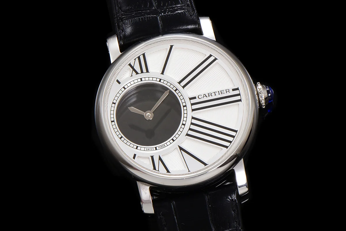 Rotonde De Cartier White Dial in Steel