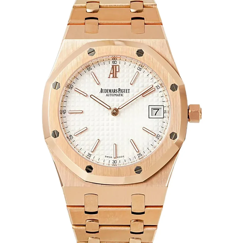 Royal Oak 15202 White Dial in Rose Gold