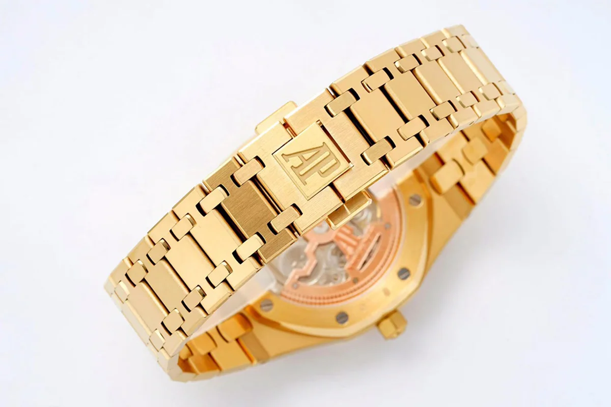 Royal Oak 16202 39mm Smoked Yellow Dial in Yellow Gold