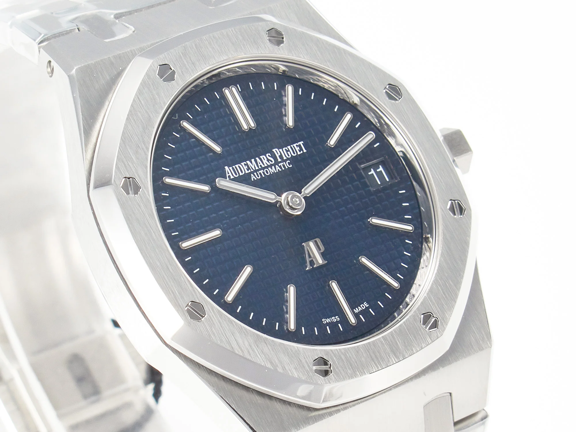 Royal Oak 39mm 15202 SS ZF 1:1 Best Edition Blue Textured Dial on SS Bracelet A2121 V2