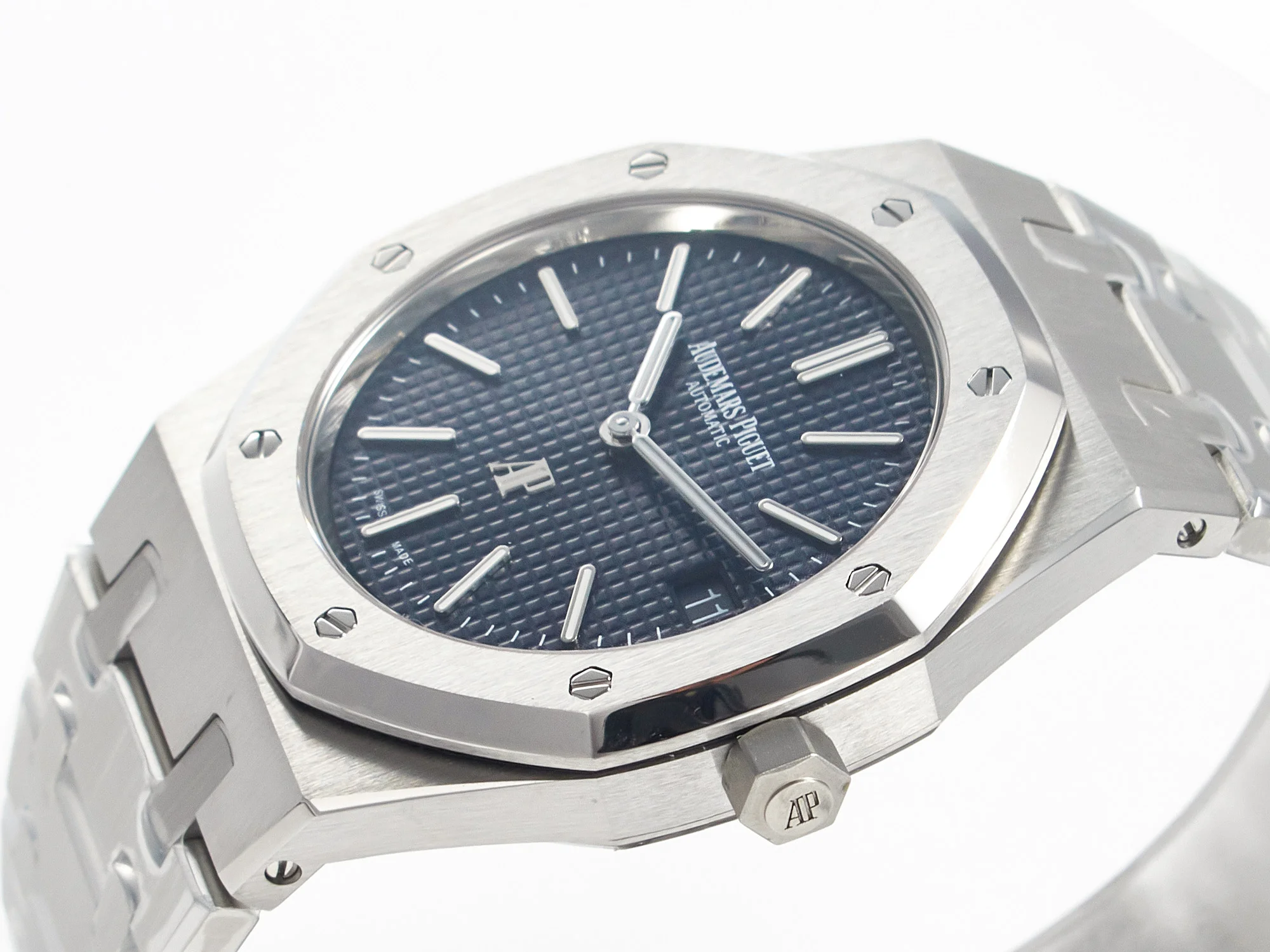 Royal Oak 39mm 15202 SS ZF 1:1 Best Edition Blue Textured Dial on SS Bracelet A2121 V2