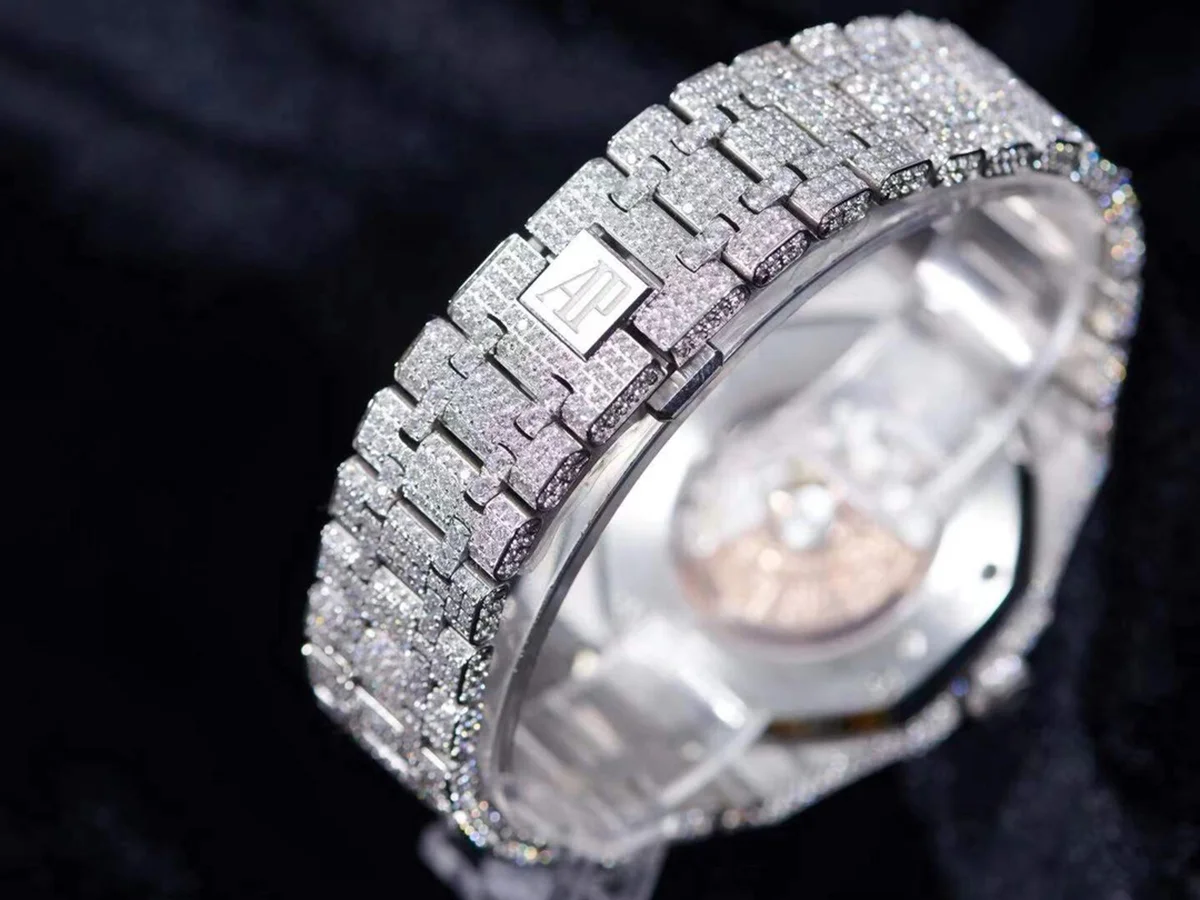 Royal Oak 41mm 15400 Iced Out Steel in Stick Markers