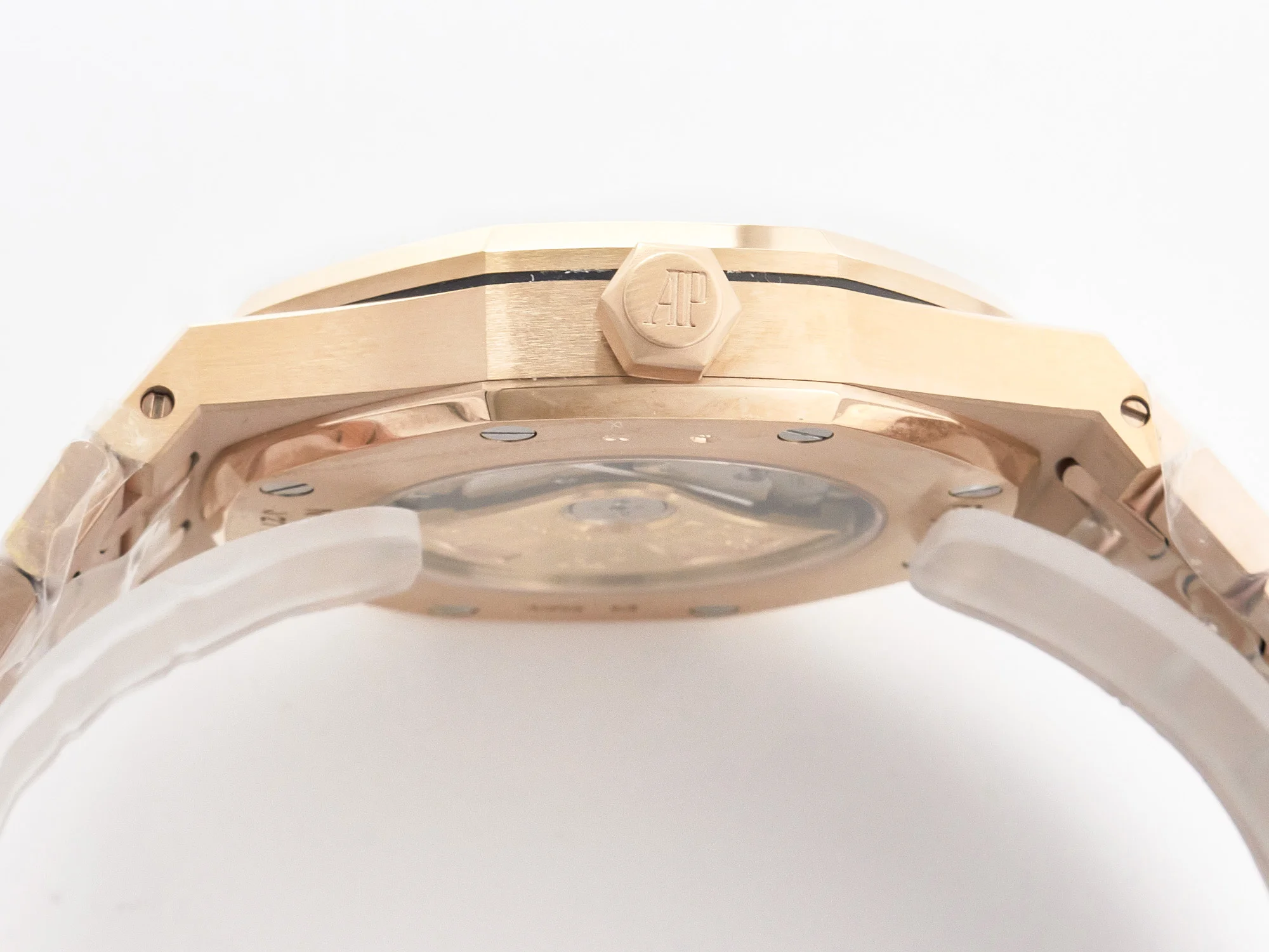 Royal Oak 41mm 15400 RG ZF 1:1 Best Edition White Textured Dial on RG Bracelet V2 SA3120 Super Clone
