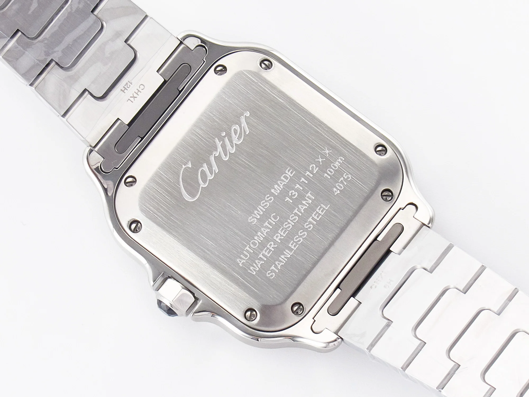 Santos de Cartier 35mm SS 2018 BVF 1:1 Best Edition White Dial on SS SmartLinks Bracelet MIYOTA 9015 V2