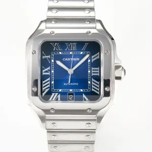 Santos de Cartier 40mm SS 2018 BVF 1:1 Best Edition Blue Dial on SS SmartLinks Bracelet MIYOTA 9015 V2