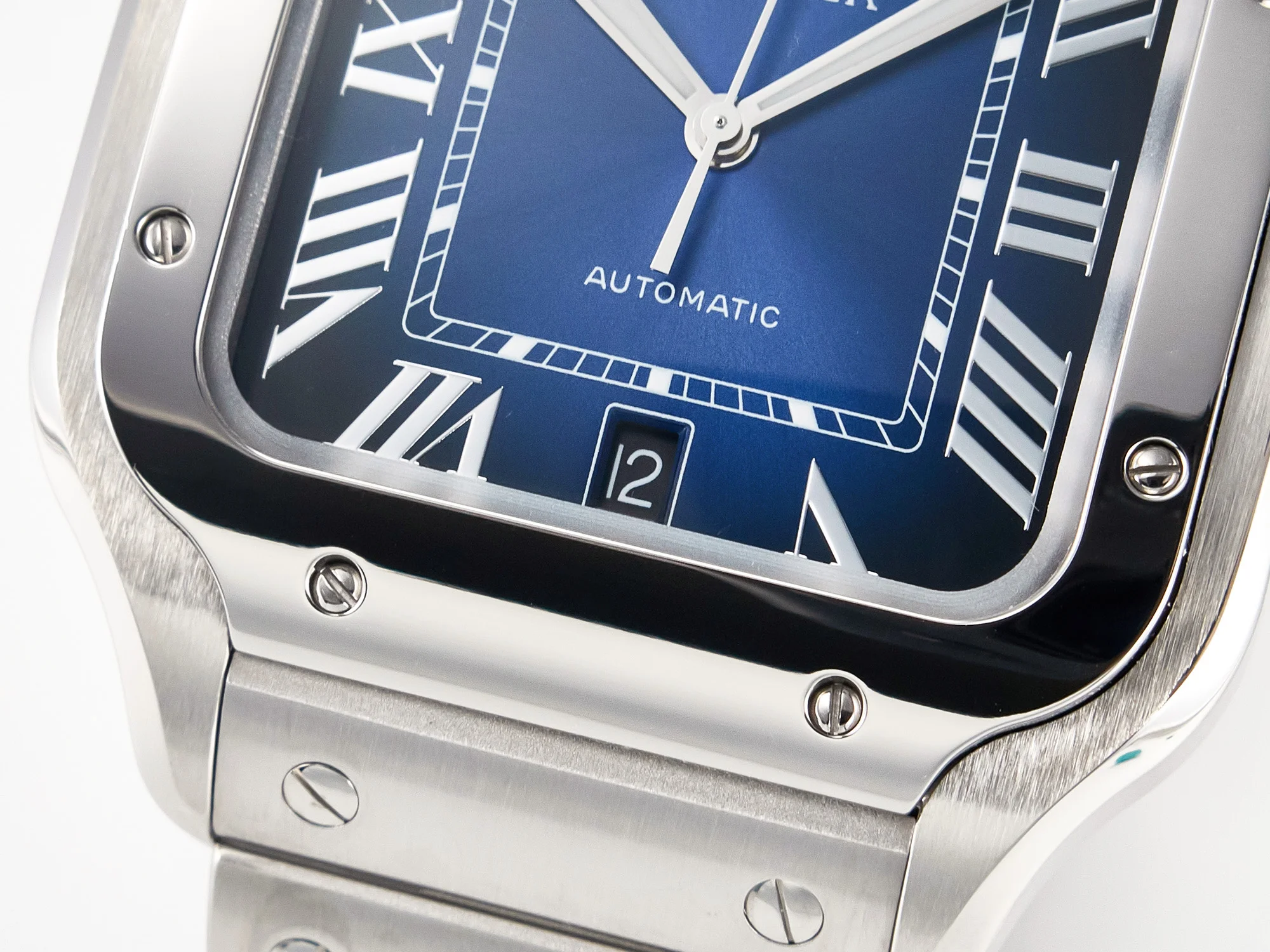 Santos de Cartier 40mm SS 2018 BVF 1:1 Best Edition Blue Dial on SS SmartLinks Bracelet MIYOTA 9015 V2